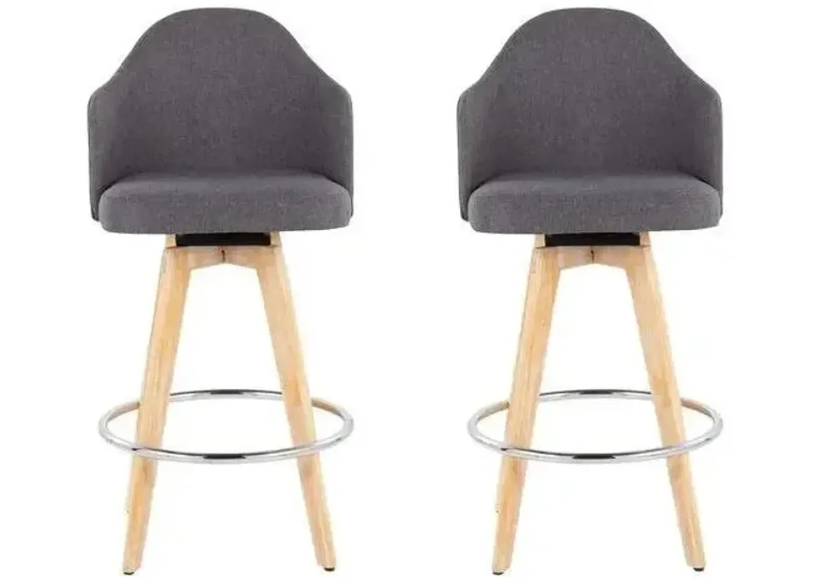 Ahoy Counter Stool - Set of 2 in Gray by Lumisource