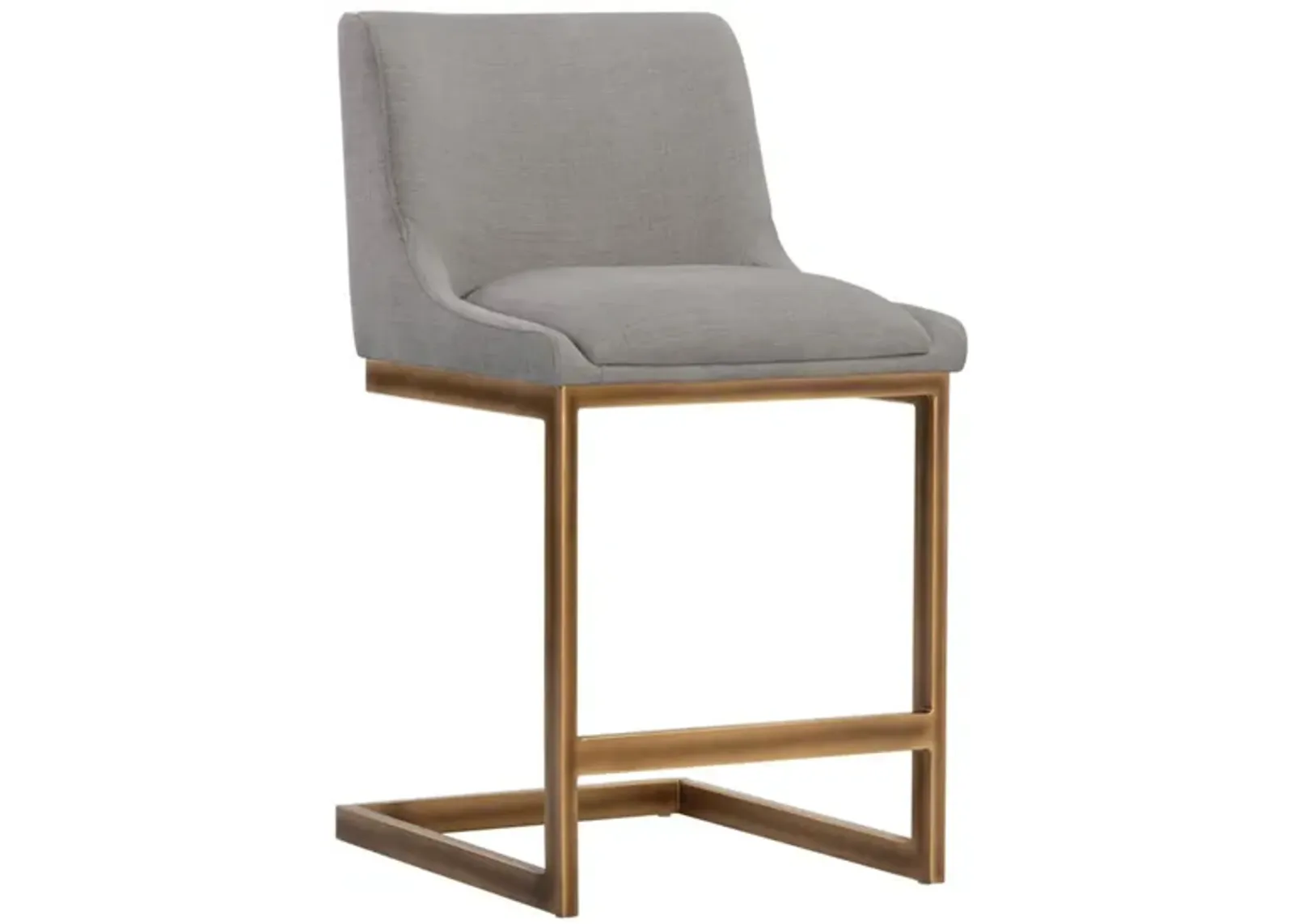 Holly Counter Stool in Zenith Sofa Gray by Sunpan