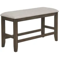 Fulton Counter-Height Dining Bench in Grey by Crown Mark