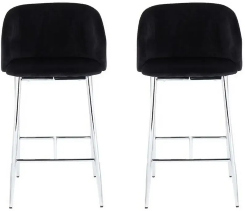 Fran Counter Stool - Set of 2 in Black by Lumisource