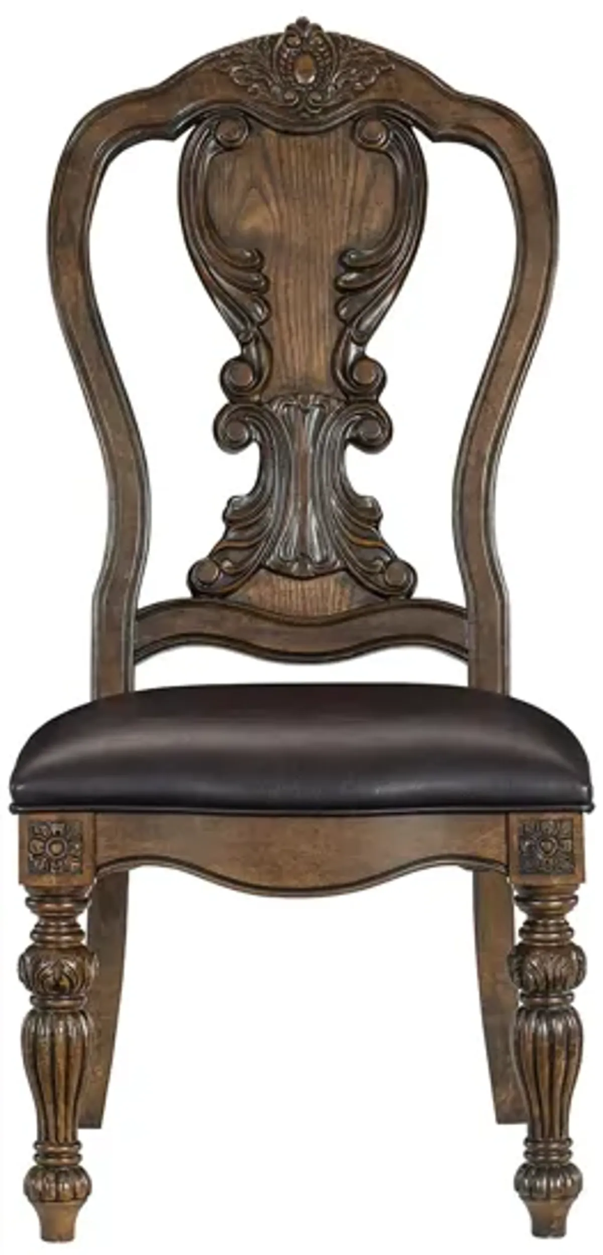 Wellington Dining Room Side Chair in Dark Oak by Homelegance