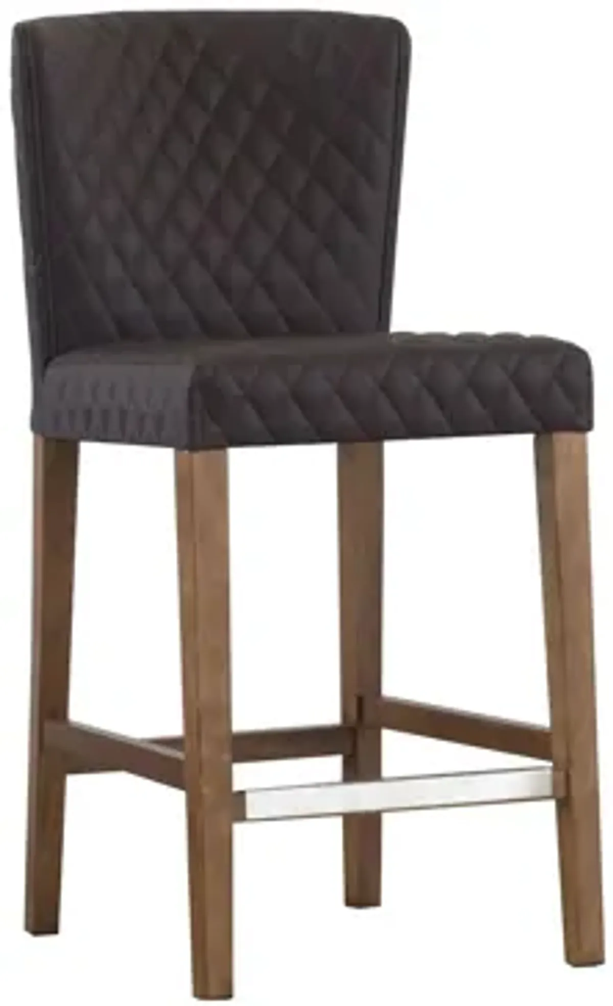 Albie Diamond Stitching PU Leather Counter Stool