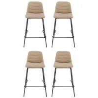 Caleb Counter Stool: Set of 4 in Penta Linen by New Pacific Direct
