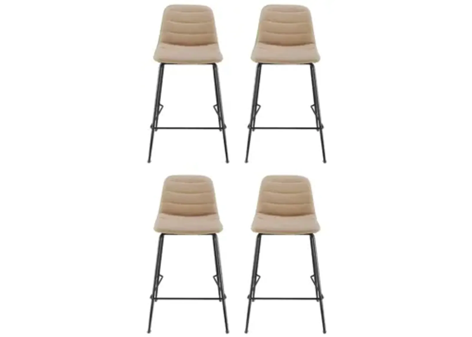 Caleb Counter Stool: Set of 4 in Penta Linen by New Pacific Direct