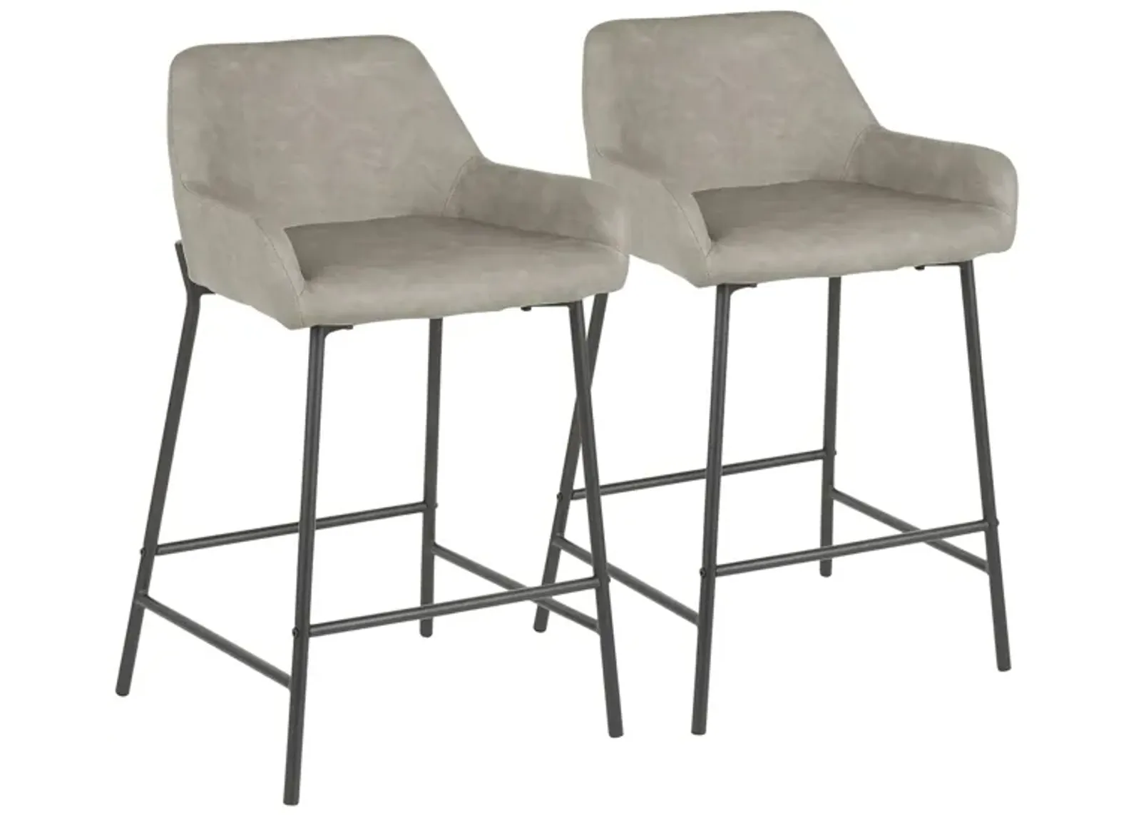 Daniella Counter Stool - Set of 2 in Grey by Lumisource