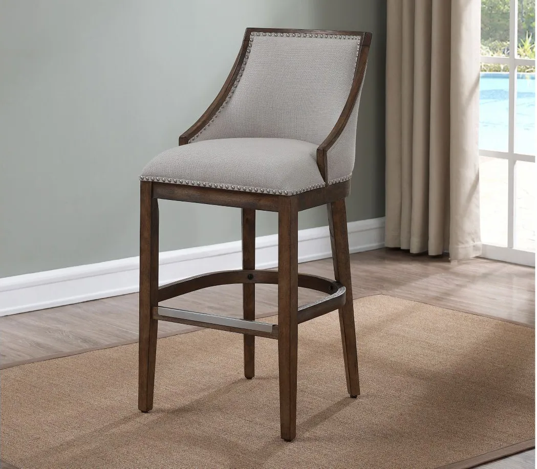 Brewer Bar Stool in Drift Brown by American Woodcrafters