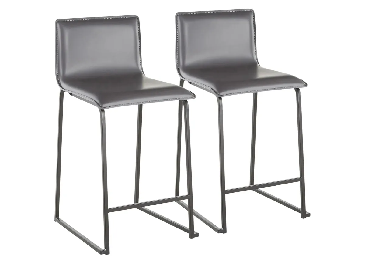 Mara Counter-Height Stool - Set of 2 in Grey by Lumisource