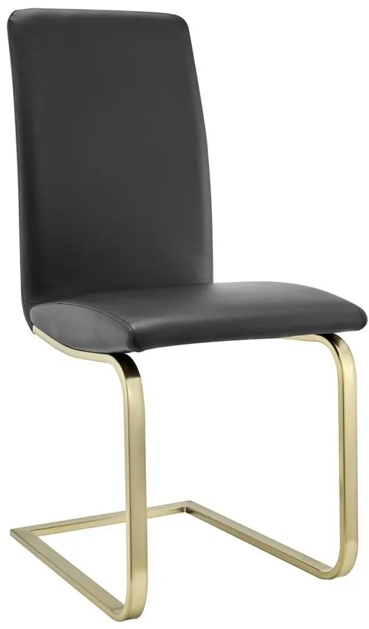 Cinzia Side Chair in Black/Gold by EuroStyle