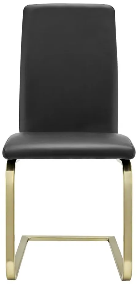 Cinzia Side Chair in Black/Gold by EuroStyle