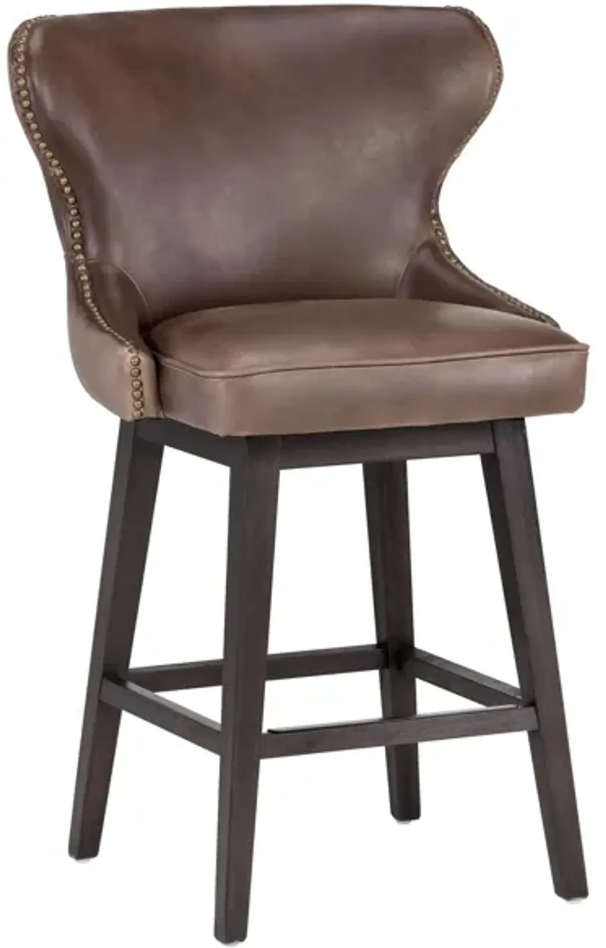 Ariana Swivel Counter Stool in HAVANA DARK BROWN by Sunpan