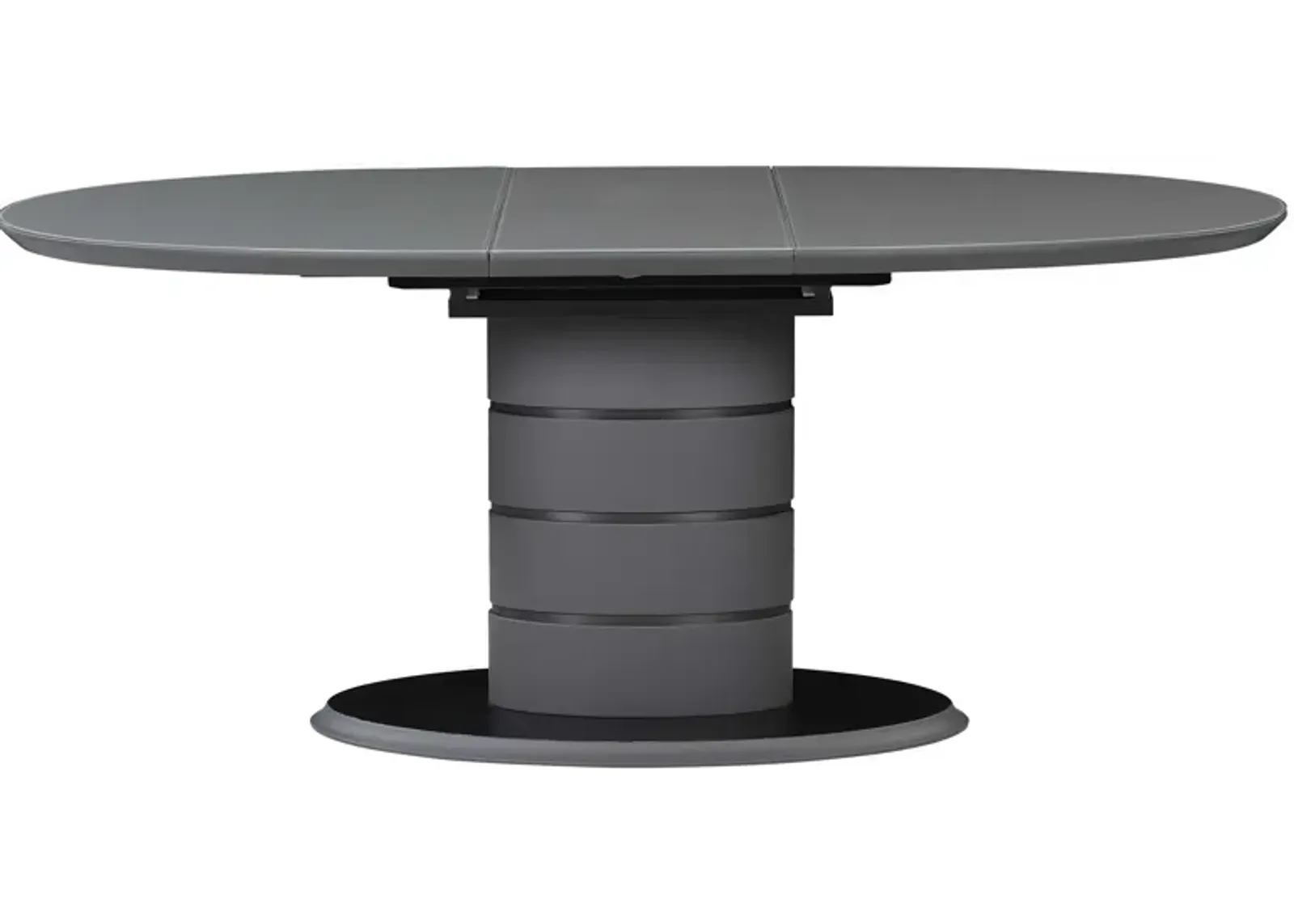 Kendra Dining Table in Gray;Black by Chintaly Imports