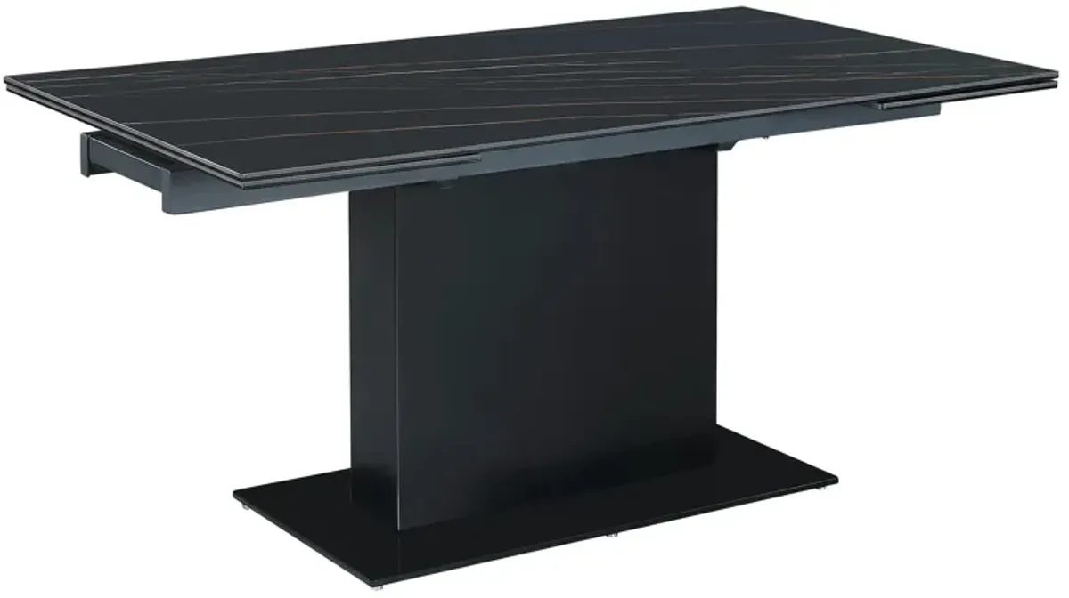 Katalina Dining Table in Black by Chintaly Imports