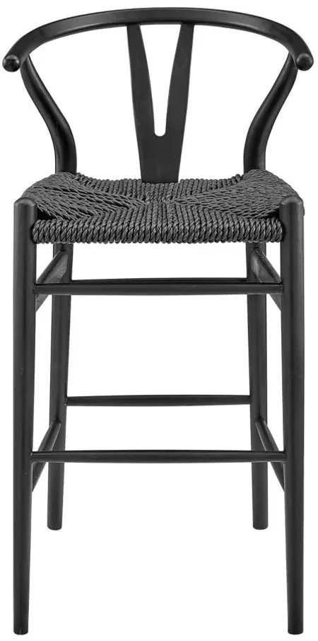 Evelina Outdoor Bar Stool in Black by EuroStyle