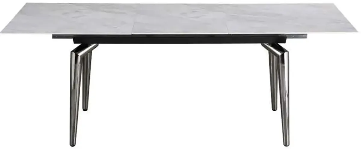 Tabatha Dining Table in Gray;Black by Chintaly Imports