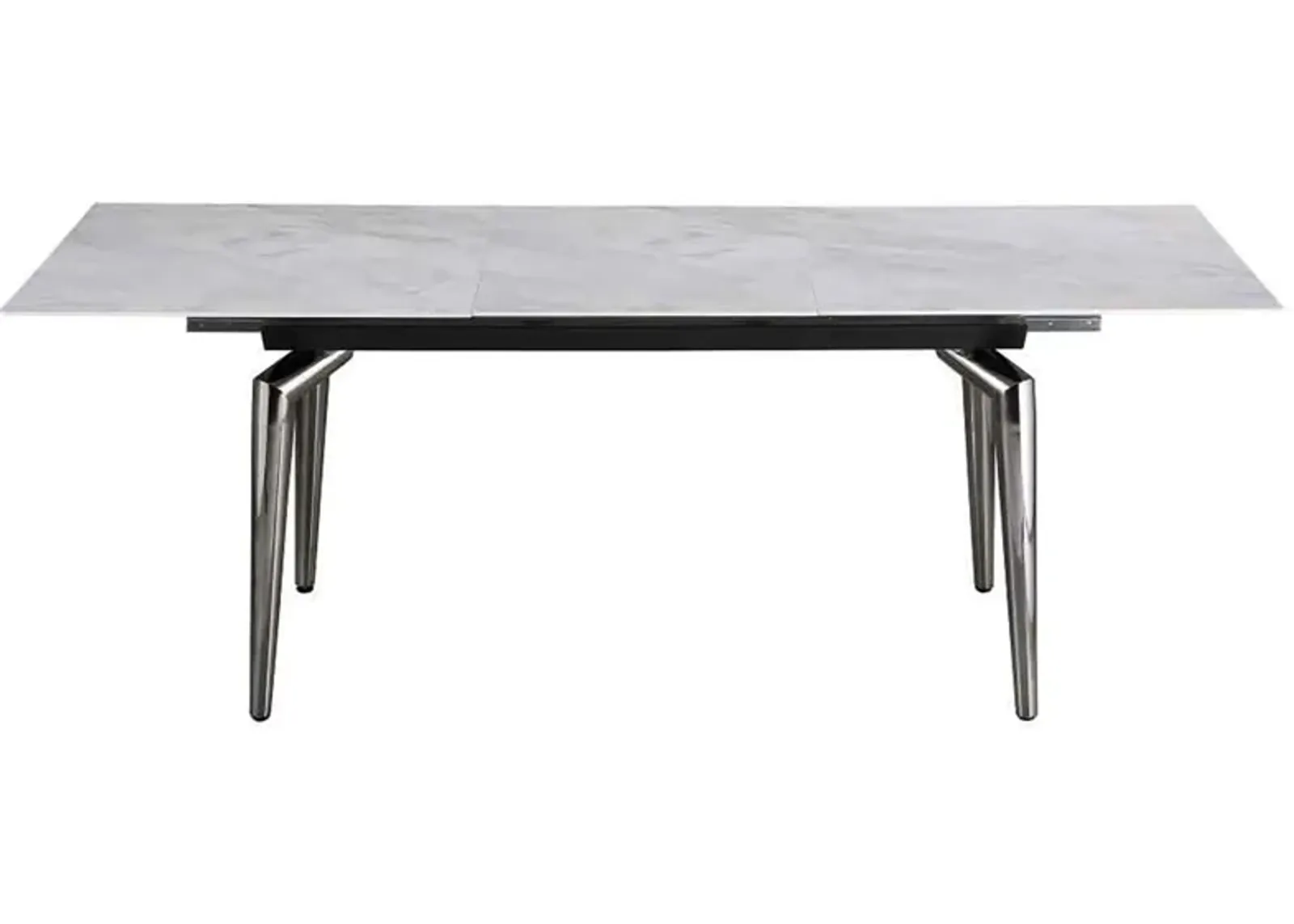 Tabatha Dining Table in Gray;Black by Chintaly Imports