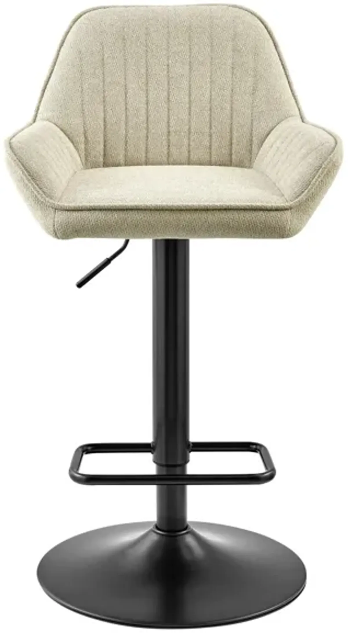 Luther Fabric Gaslift Swivel Bar Stool in Strata Cream by New Pacific Direct