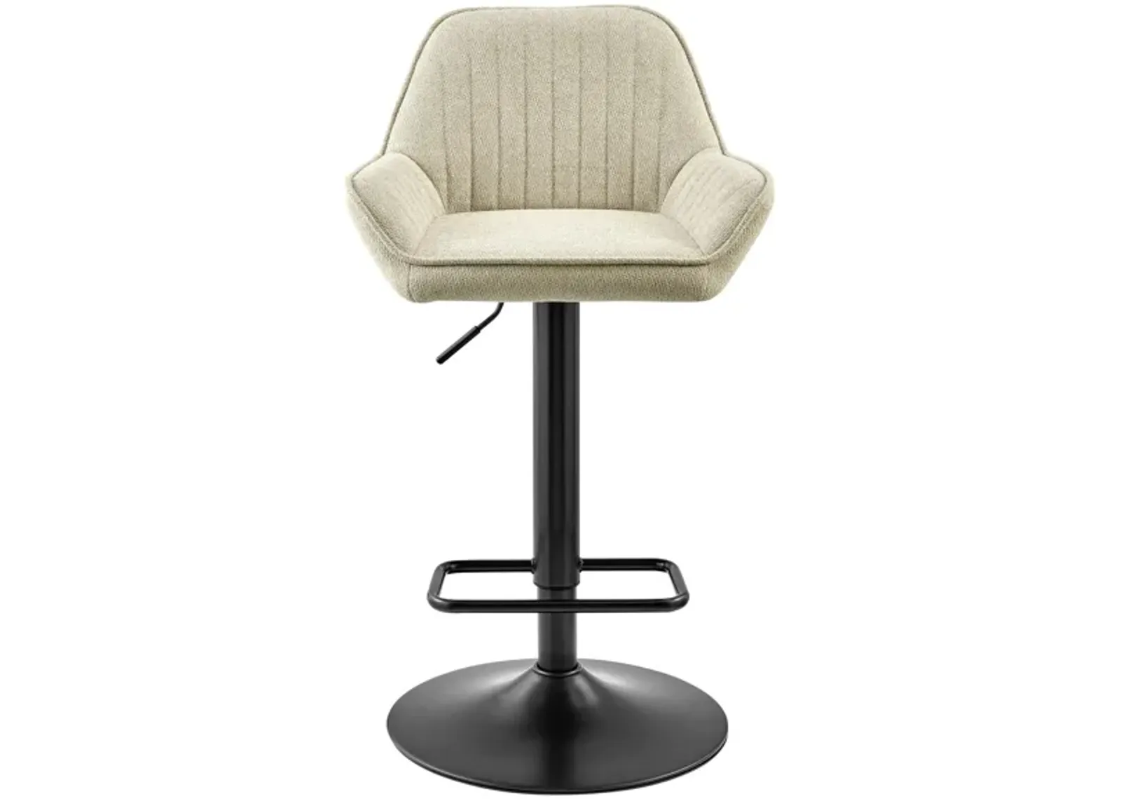 Luther Fabric Gaslift Swivel Bar Stool in Strata Cream by New Pacific Direct