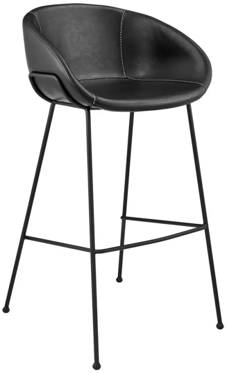 Zach Bar Stool set of 2 in Black by EuroStyle