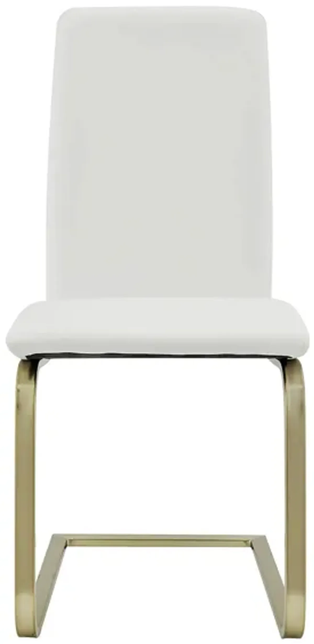 Cinzia Side Chair in White/Gold by EuroStyle