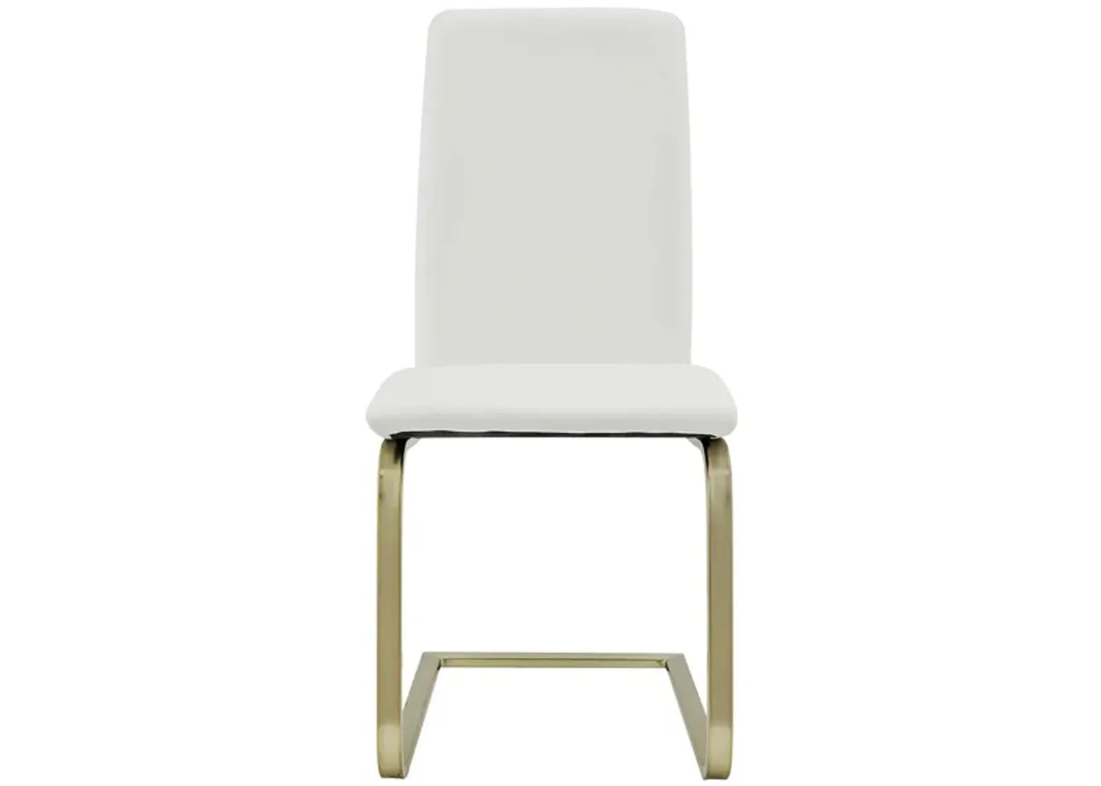 Cinzia Side Chair in White/Gold by EuroStyle