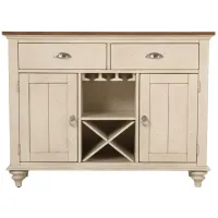 Sagamore Buffet w/ Wine Storage in Bisque / Natural Pine by Liberty Furniture