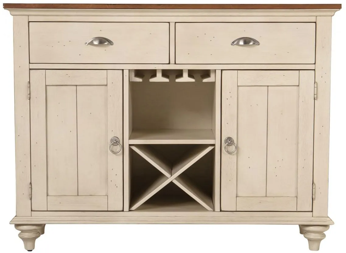 Sagamore Buffet w/ Wine Storage in Bisque / Natural Pine by Liberty Furniture