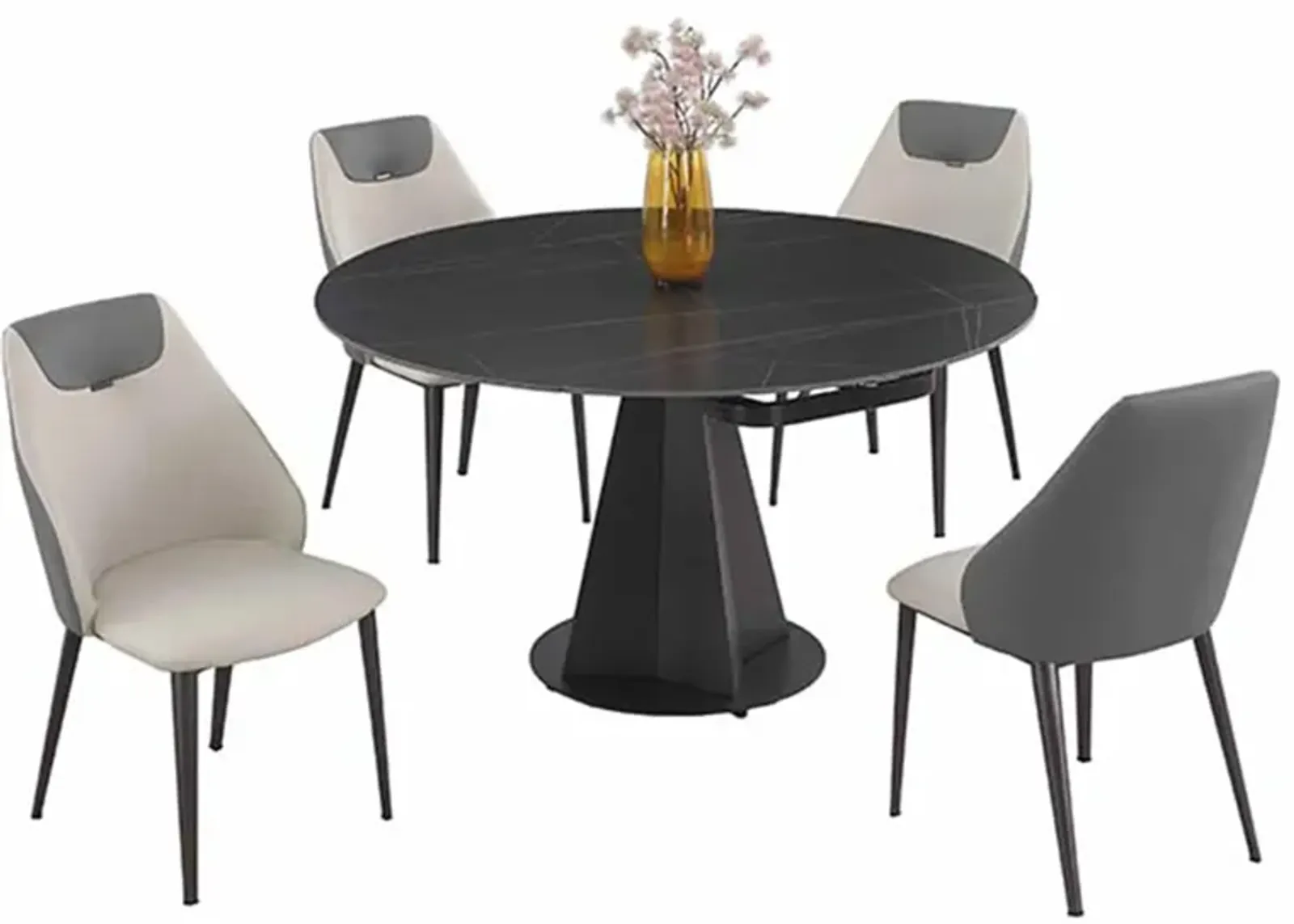 Jocelyn 5-pc. Dining Set in Black;Gray by Chintaly Imports