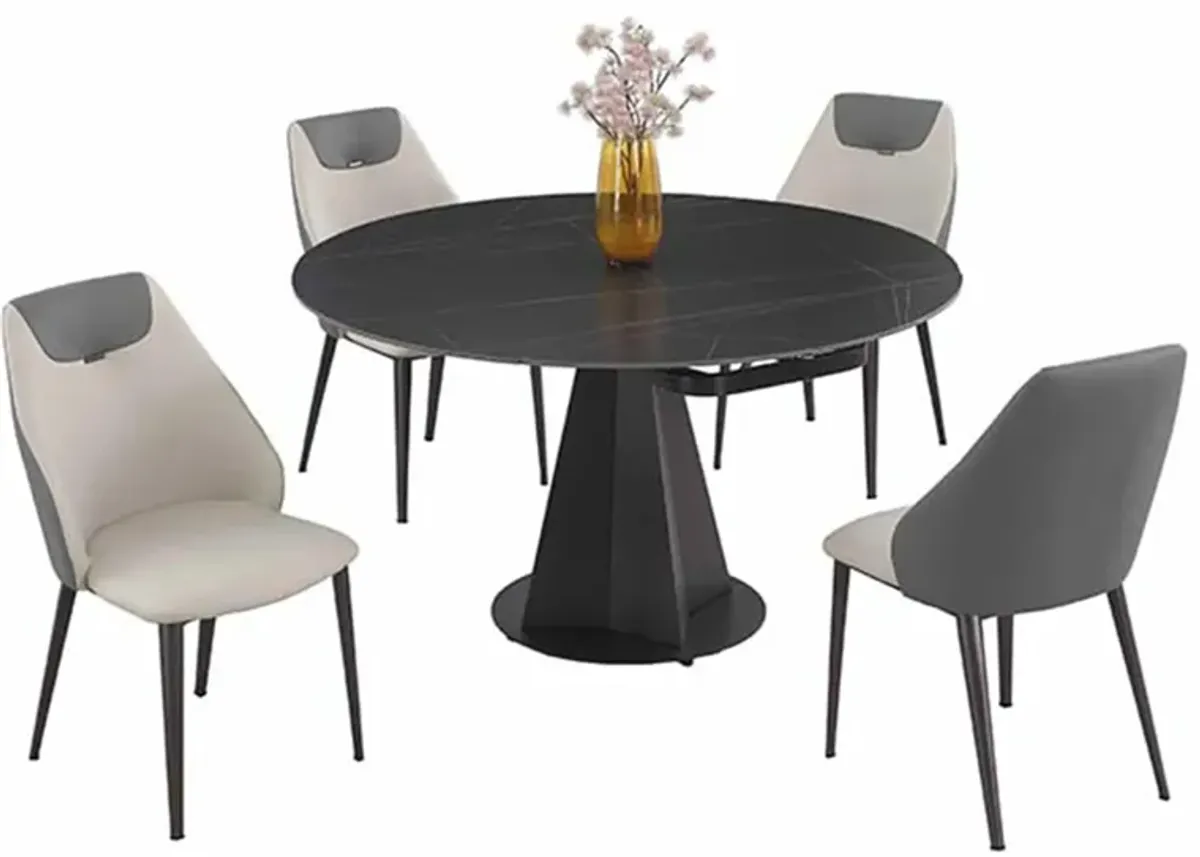 Jocelyn 5-pc. Dining Set in Black;Gray by Chintaly Imports