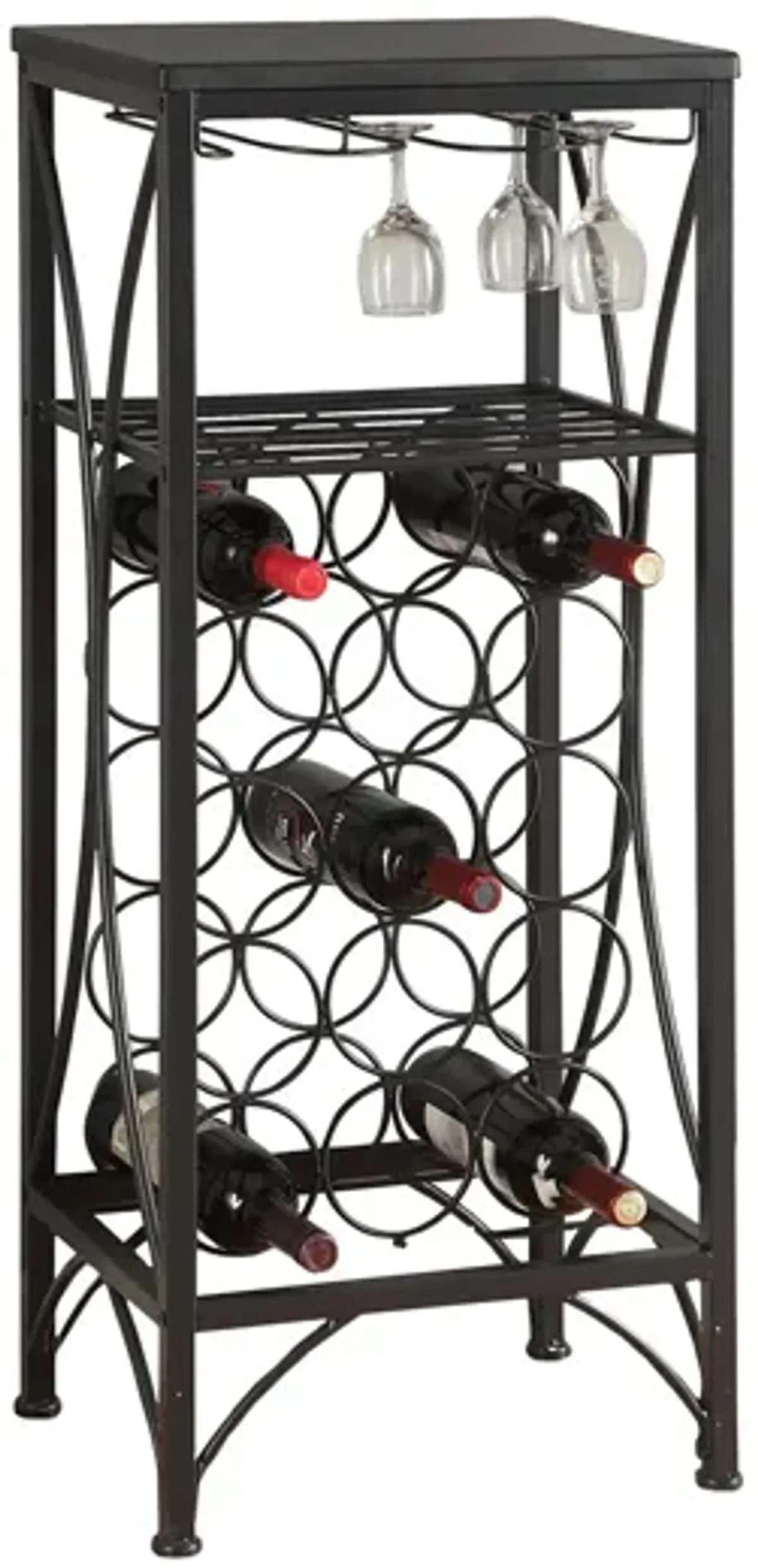 Monarch 40" Wine Bar in Black by Monarch Specialties