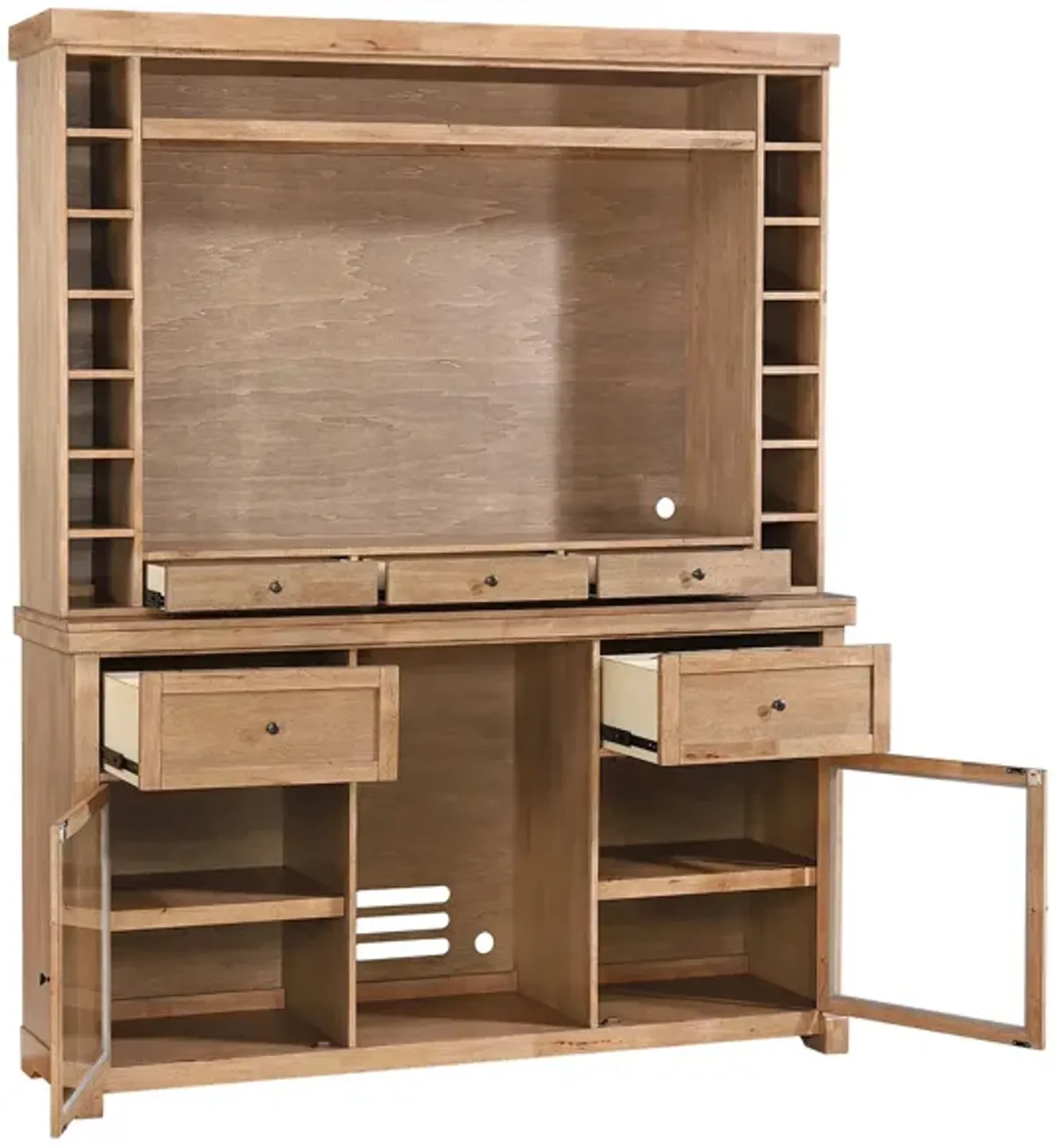 Brownstone 2-pc. Credenza and Hutch