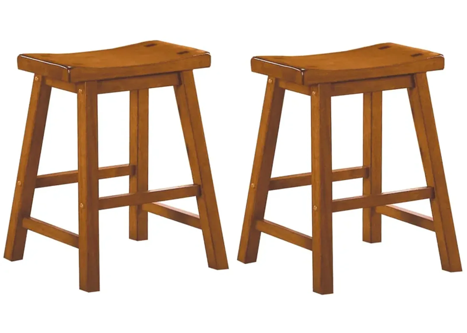 Goya Standard-Height Dining Stool - Set of 2 in Oak by Homelegance