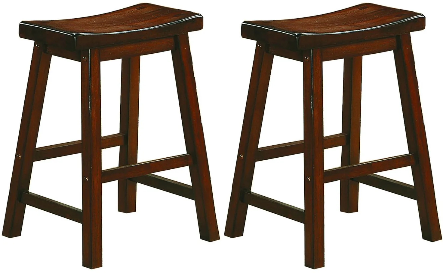 Goya Counter-Height Stool - Set of 2 in Warm Cherry by Homelegance