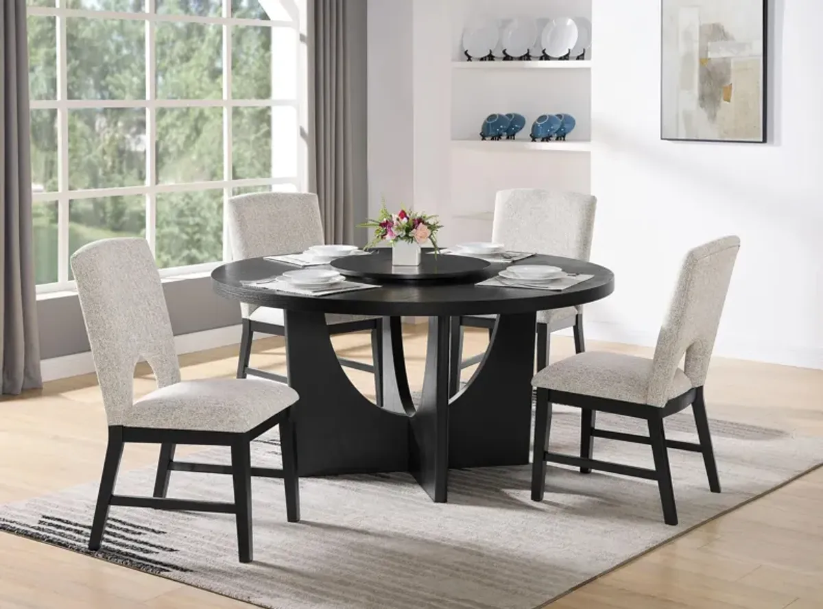 Rupert 5-pc. Dining Set in Black by Crown Mark