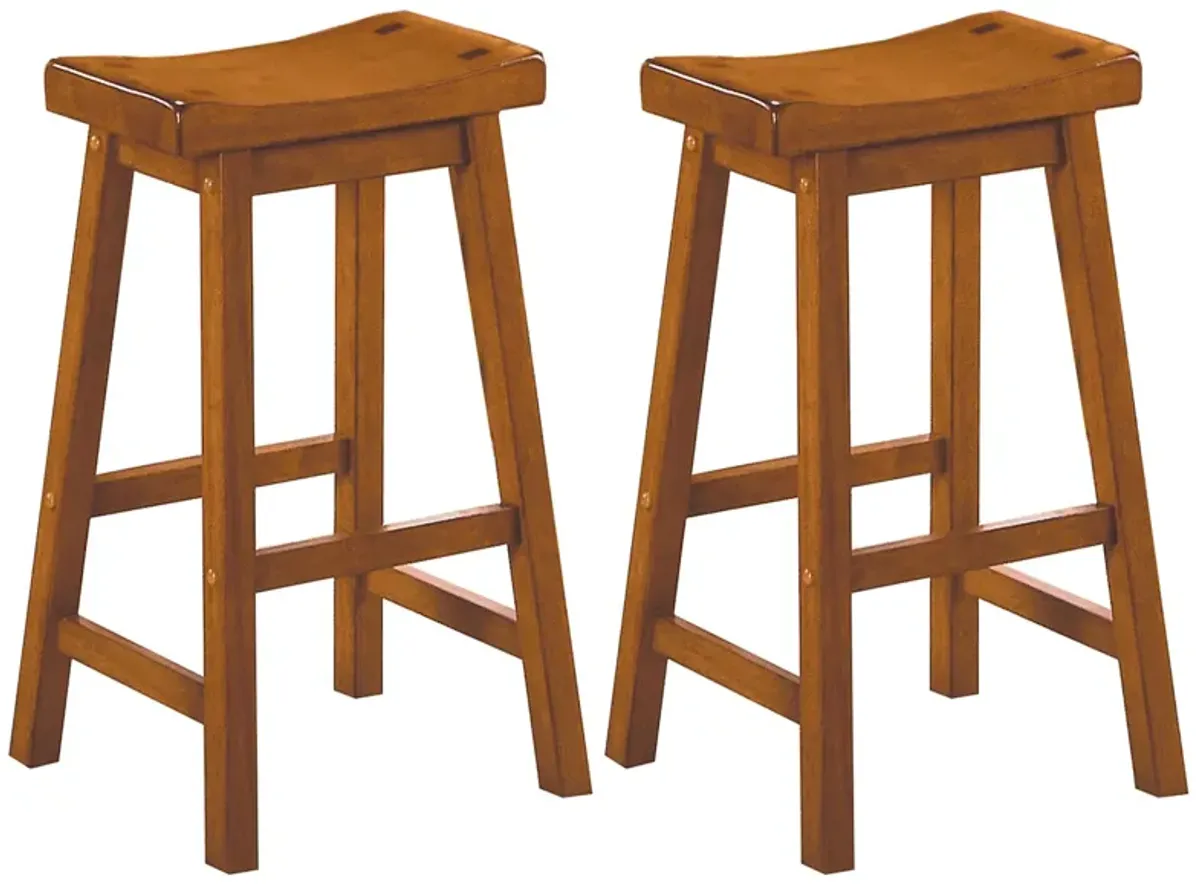 Goya Bar Stool - Set of 2 in Oak by Homelegance