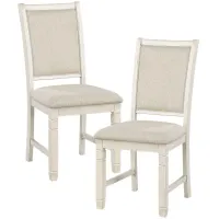 Arlana Dining Chair, Set of 2 in Antique White by Homelegance