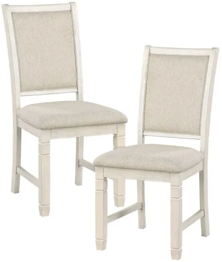 Arlana Dining Chair, Set of 2 in Antique White by Homelegance
