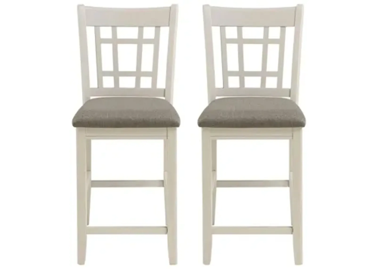 Townsford Counter Stool (Set of 2) in Antique White & Gray by Homelegance