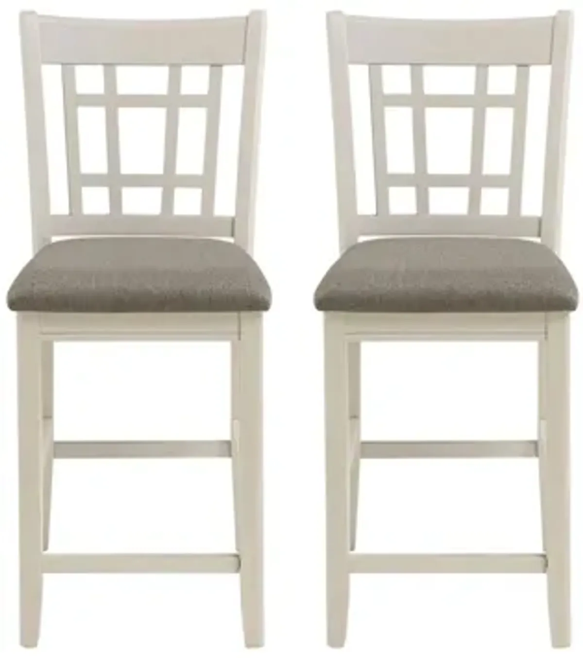 Townsford Counter Stool (Set of 2) in Antique White & Gray by Homelegance