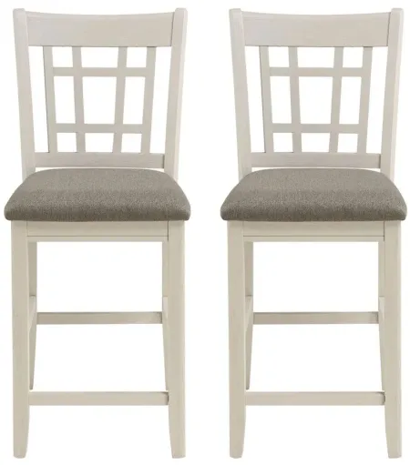 Townsford Counter Stool, Set of 2 in Antique White by Homelegance
