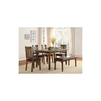 Normand 6-pc. Dining Set in Brown by Homelegance