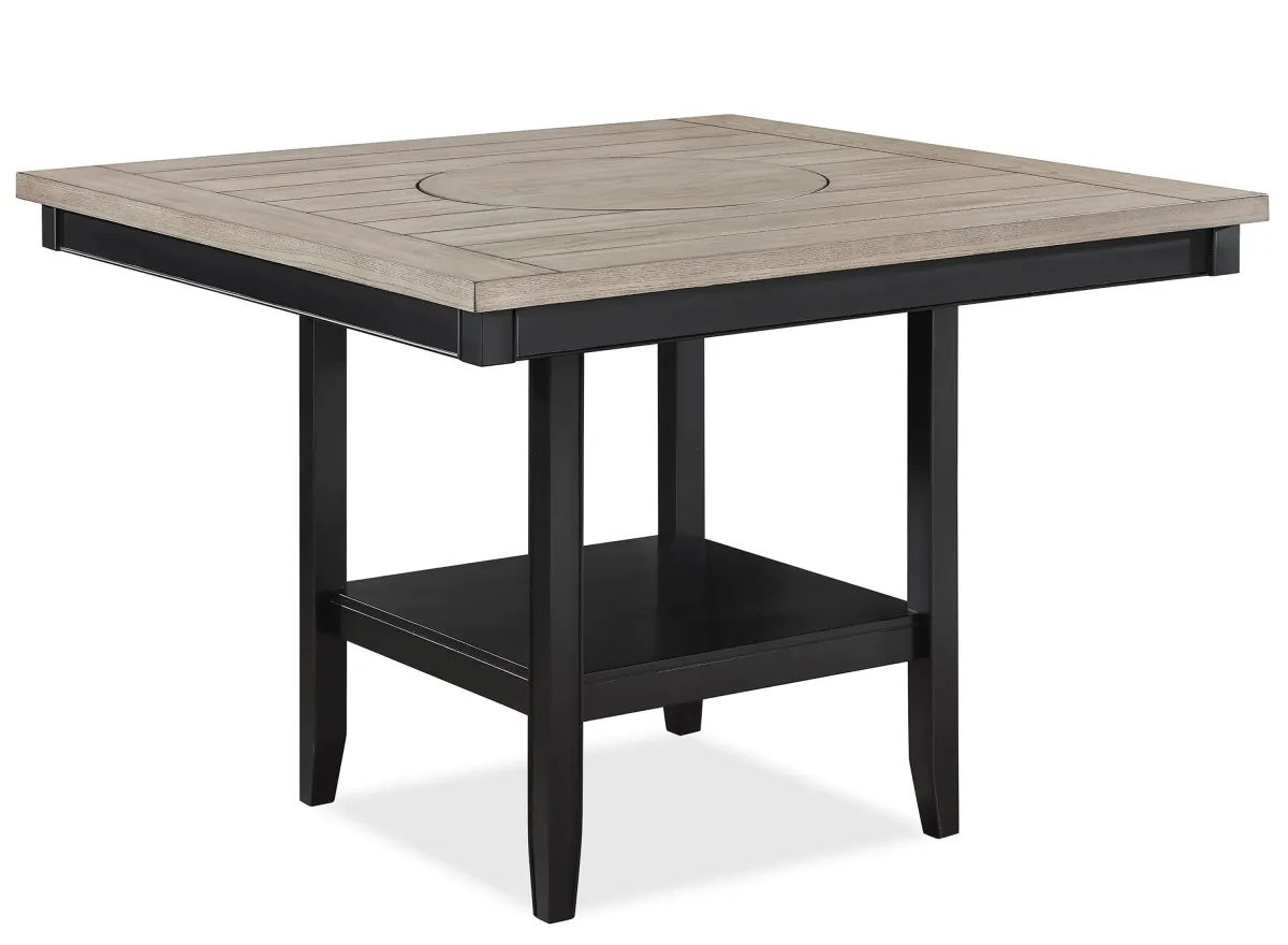 Fulton Counter Height Table in Light Grey / Black by Crown Mark