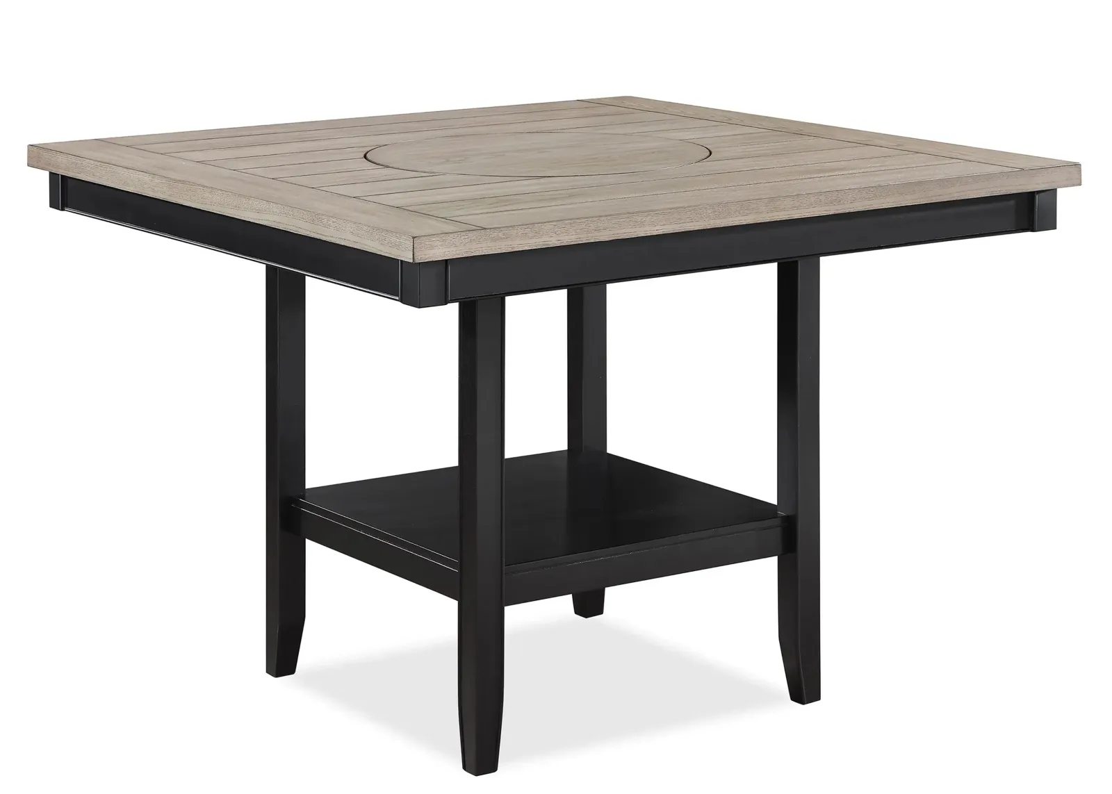 Fulton Counter Height Table in Light Grey / Black by Crown Mark