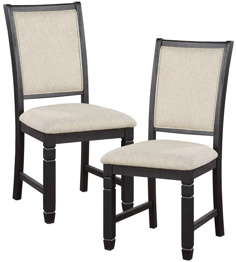 Arlana Upholstered Dining Chair, Set of 2 in Black by Homelegance