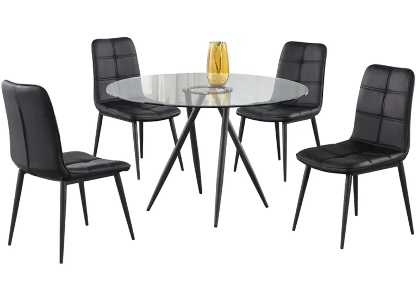 Beatriz 5-pc. Dining Set in Black by Chintaly Imports