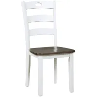 Woodanville Dining Chair-Set of 2 in Cream/Brown by Ashley Furniture