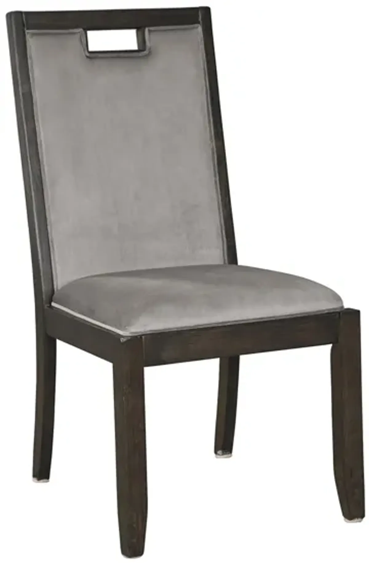 Hydell Upholstered Dining Chair Set of 2 in Gray/Dark Brown by Ashley Furniture