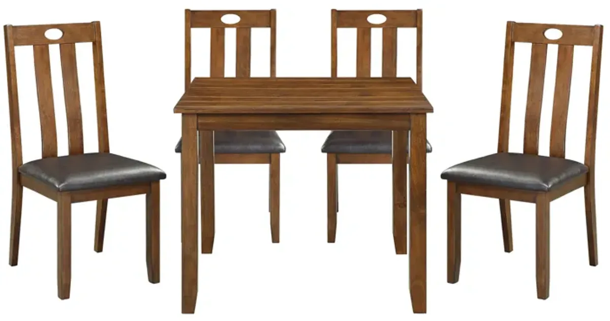 Kaydee 5-pc Dining Set in Brown by Homelegance