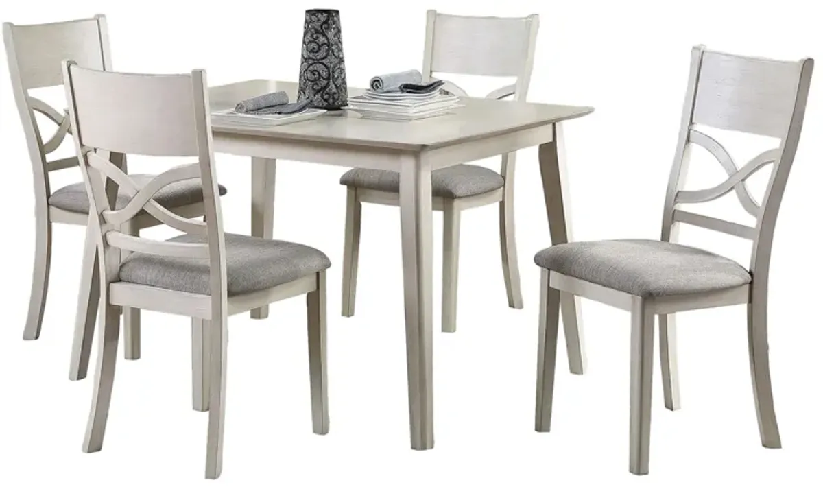 Brisa 5-pc Dining Set in Antique White by Homelegance