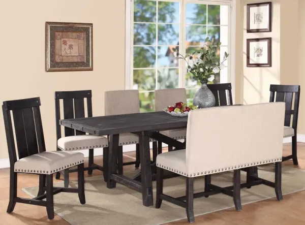 Zabela 8-pc. Dining Set w/ Bench and Mixed Chairs