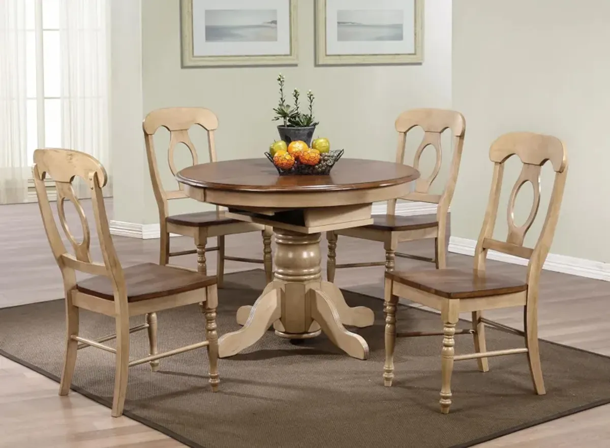 Brook 5-pc. Dining Set w/ Leaf in Wheat and Pecan by Sunset Trading